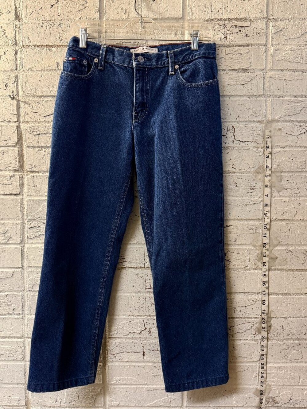 Vintage Tommy Hilfiger Jeans Women's Size 29 High Rise Straight Leg Blue Denim